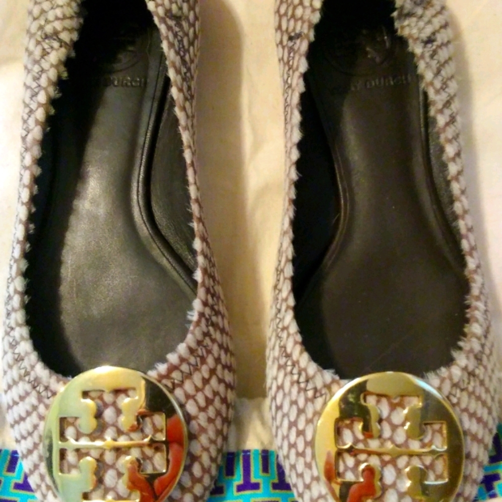 Tory Burch snake print revs-haircalf leather